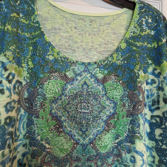 Plus Size Cap Sleeve Tee 1X - Picture 2 of 6
